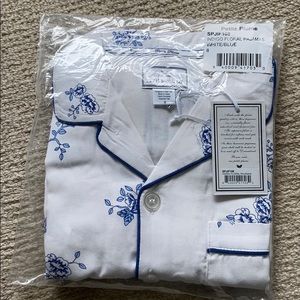 Petite Plume Indigo Floral Pajama set Girls Size 8